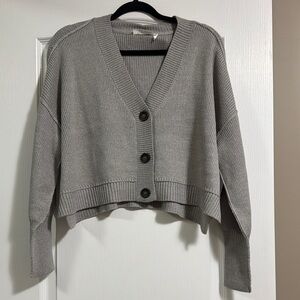 Gray Button-Up Women's Sweater